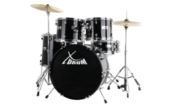 XDrum Semi 20" Studio Drumstel Midnight Black incl. School