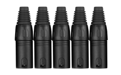 Pronomic XMPLUG Black XLR Stekker male - 5er Pack