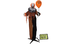 Europalms Halloween Clown Figur mit Luftballon Fußschalter Set
