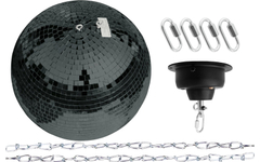 Eurolite Spiegelbol 40 cm Zwart Set