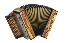 Strasser 4/III Hoamat Accordéon G-C-F-B Avec X-Bass, Chen Chen Tigerwood