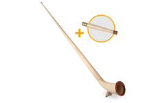 Lechgold Alphorn Natur F 360 cm 3-delig Set incl. Bb-handpijp