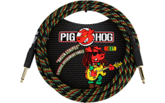 Pig Hog "Rasta Stripes" Câble Pour Instrument 3m
