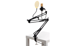 Pronomic CM-100BG Radioshow Bundle incl. paravento oro e braccio microfono