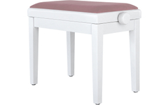Classic Cantabile Pianobank Modell A Weiß Hochglanz Velours Rosé