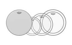 Remo 10" 12" 14" Pinstripe Clear Set PLUS 14" Ambassador Coated