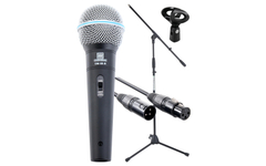 Pronomic Superstar XLR Mikrofoonset Mikrofoon+ Statief+ XLR-Kabel