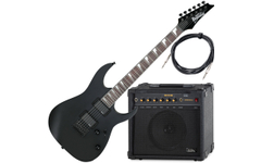 Ibanez GRG121DX-BKF E-Gitaar Black Flat AK30A Set