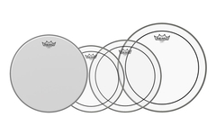 Remo 12" 13" 16" Pinstripe Clear Set PLUS 14" Ambassador Coated