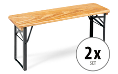 Stagecaptain BBB-117 Hirschgarten Bierzeltbank 117 cm Natur 2x Set