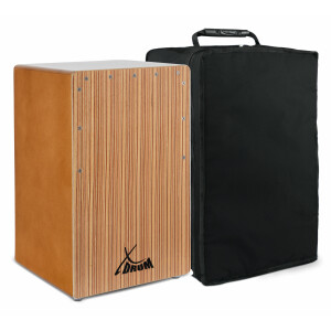 XDrum Cajon El Bajo Bass Port Walnut / Zebra incl. sac