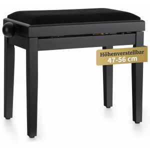 Classic Cantabile pianobank zwart mat