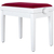 Classic Cantabile Banquette De Piano Modèle A Blanc Laqué Velours Rouge thumbnail 1