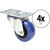 Adam Hall 372081 Bluewheel Lenkrolle 80mm 4er Set thumbnail 1