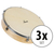 XDrum HTM-12S 12" Handtrommel met Natuurlijk Vel 3x Set thumbnail 1