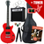 Set Chitarra Elettrica Rocktile L-Pack Red con Amplificatore, Custodia, Accordatore, Cavo, Tracolla, Corde e Scuola con CD/DVD thumbnail 1