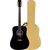 Classic Cantabile WS-10BK-LH Westerngitaar zwart Linkshandig model Hardcase Set thumbnail 1