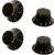 Gibson Top Hat-Knoppen Zwart 4 St. thumbnail 1