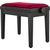 Classic Cantabile Banc De Piano Modèle A Noir Mat Velours Rouge thumbnail 1