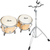 XDrum Bongos Pro Natur Set incl. Standaard thumbnail 1