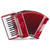 Classic Cantabile 48 Bass Akkordeon "Secondo V" Rot  - Retoure (Zustand: sehr gut) thumbnail 1