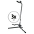 Classic Cantabile GS-30 BK Gitaarstandaard (licht) Zwart 3x Set thumbnail 1