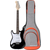 Rocktile Pro ST3-BK/RW-L Chitarra Elettrica Lefty Black Set con Gigbag thumbnail 1