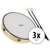 XDrum HTM-12K Tambourin à Main avec Maillets Set de 3 thumbnail 1