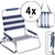 Stagecaptain CS-51 Chaise Pliante De Plage Avec Sangle D’épaule Lot De 4 thumbnail 1