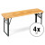 Stagecaptain BBB-117 Hirschgarten Bierzeltbank 117 cm Natur 4x Set thumbnail 1