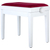Classic Cantabile Banc De Piano Modèle A Blanc Mat Velours Rouge thumbnail 1
