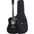 Classic Cantabile WS-10BK-CE Westerngitaar zwart met pickup softcase set thumbnail 1