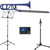 Classic Cantabile MardiBrass kunststof Bb/F-kwarttrombone matblauw set thumbnail 1