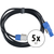 Pronomic Power Twist 2.5 Stromkabel 2,5m 5x Set thumbnail 1