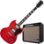 Rocktile Pro S-Red Chitarra Elettrica Heritage Cherry Set Amplificatore thumbnail 1