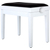 Classic Cantabile Banquette De Piano Modèle A Blanc Mat Velours Noir thumbnail 1