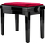 Classic Cantabile Banc De Piano Modèle A Noir Brillant Velours Rouge thumbnail 1