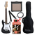 Rocktile Sphere Junior Guitare Électrique 3/4 Noire Starter Set thumbnail 1