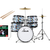 XDrum Junior Pro Kinderdrumstel Laser Silver incl. School thumbnail 1