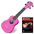 Classic Cantabile US-100 PK Sopraan-Ukulele Roze Set incl. Leerboek thumbnail 1