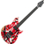 EVH Limited Edition Wolfgang Special Striped Series Red with Black and White Stripes thumbnail 1