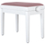 Classic Cantabile Banquette De Piano Modèle A Blanc Laqué Velours Rosé thumbnail 1