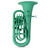 Classic Cantabile KEU-30MG MardiBrass Kunststoff Bb-Euphonium Matt-grün  - Retoure (Zustand: sehr gut) thumbnail 1
