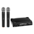 McGrey UHF-2V Dual Vocal Wireless Microphone Set with 2x Handheld Microphones 50m thumbnail 1