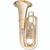 B&S 3099/2 WG-L F-Tuba in ottone dorato laccata thumbnail 1