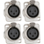 Pronomic XFD XLR Inbouwconnector Female 4x Set thumbnail 1