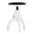 Classic Cantabile Pianohocker Velours Weiß matt/Schwarz thumbnail 1