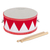 Classic Cantabile kindertrommel 8" wit-rood thumbnail 1