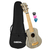 Cascha 2315E Ukulele Soprano Bamboo Graphite Bundle con Pickup thumbnail 1