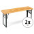 Stagecaptain BBB-117 Hirschgarten Bierzeltbank 117 cm Naturel 2x Set thumbnail 1